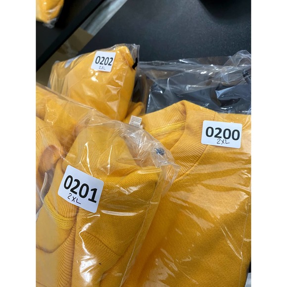 CHAMPION NEW Yellow Classic Reverse Weave Crew Sweatshirt Long Sleeve Size 2XL - Picture 4 of 4